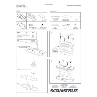 Scanstrut Decksdurchführung flach DS-LP-MULTI-S Edelstahl für bis 15mm Kabel