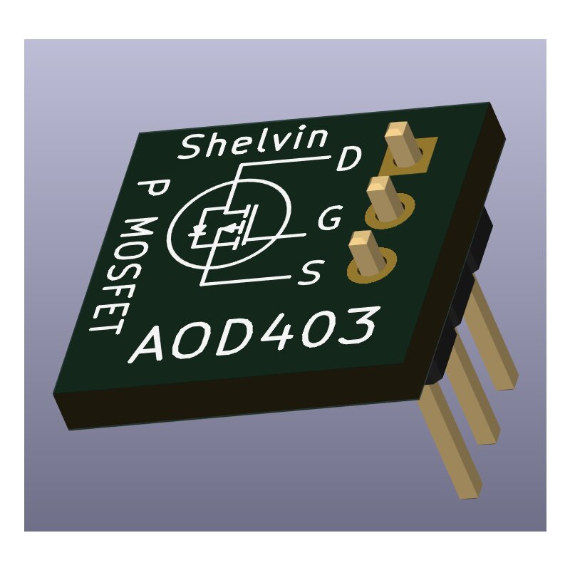 2 Stück P-Kanal Leistungs MOSFET AOD403 auf Platine mit 3 Stiftkontak 2 Stück P-Kanal Leistungs MOSFET AOD403 auf Platine mit 3 Stiftkontak