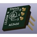 2 Stück N-Kanal MOSFET AO3400 auf Platine mit 3...