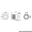 Osculati Ein-Aus Schalter 24V bis 10A mit roter LED 14.215.10