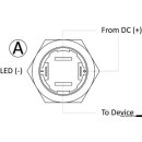 Osculati Ein-Aus Schalter 24V bis 10A mit roter LED 14.215.10