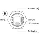Osculati Ein-Aus Schalter 24V bis 10A mit roter LED 14.215.10