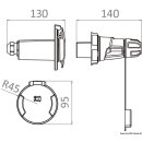 Osculati Cruiser Steckdose 32A Edelstahldeckel 3-polig...
