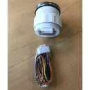 Wema Tankanzeige Treibstoff weiß mit silber Ring 12V/24V, 0-190 Ohm 110624 IPFR-BS-0-190