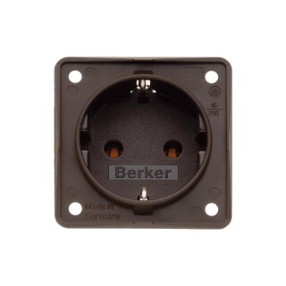 Philippi / Berker Steckdose ND230-braun 16 A/250V Schraubanschluss, rückseitige Schutzkappe Einbautiefe 36 mm 609418551