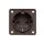 Philippi / Berker Steckdose ND230-braun 16 A/250V Schraubanschluss, rückseitige Schutzkappe Einbautiefe 36 mm 609418551