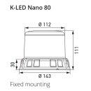 Hella Marine K-LED Nano 80 Blitz Kennleuchte Blaulicht 2XD 066 979-101
