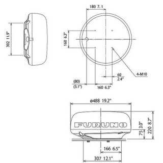 Furuno Radar DRS2D-NXT Solid State 25 W Doppler Radar IMD040650AA