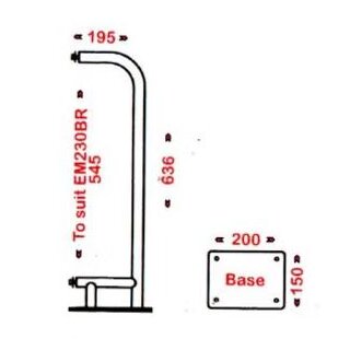 Echomax Dachhalter für EM230BR Radarreflektor