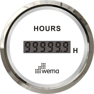Wema Betriebsstundenzähler silber & weiß  21352132/ 110652