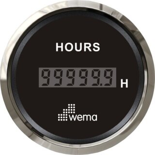Wema Betriebsstundenzähler silber & schwarz 21352131 / 110651