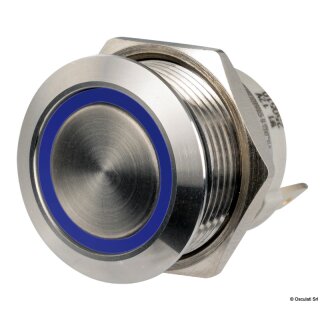 Osculati FLAT-VA-Stahl-Schalter (Momentan ON)-OFF 12/24V LED, blaue LED 14.315.07
