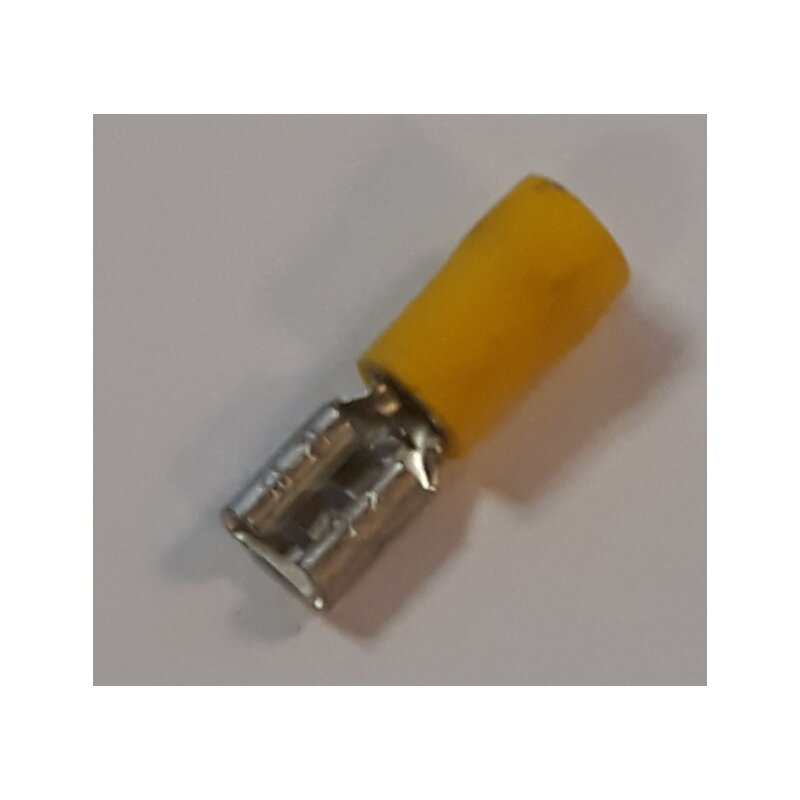 Flachsteckhülse(f) 4,0mm²-6,0mm²/6,3mm gelb 100 Stück