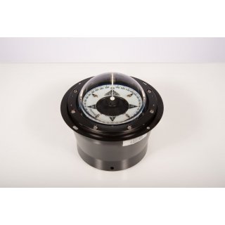 Cassens & Plath Einbau Kompass ZETA/1 Professional  schwarzes Gehäuse, weiße Rose 2° Teilung, 37201b