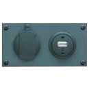 Philippi Panel f&uuml;r 2 USB-Steckdosen MPE 202, 028002020