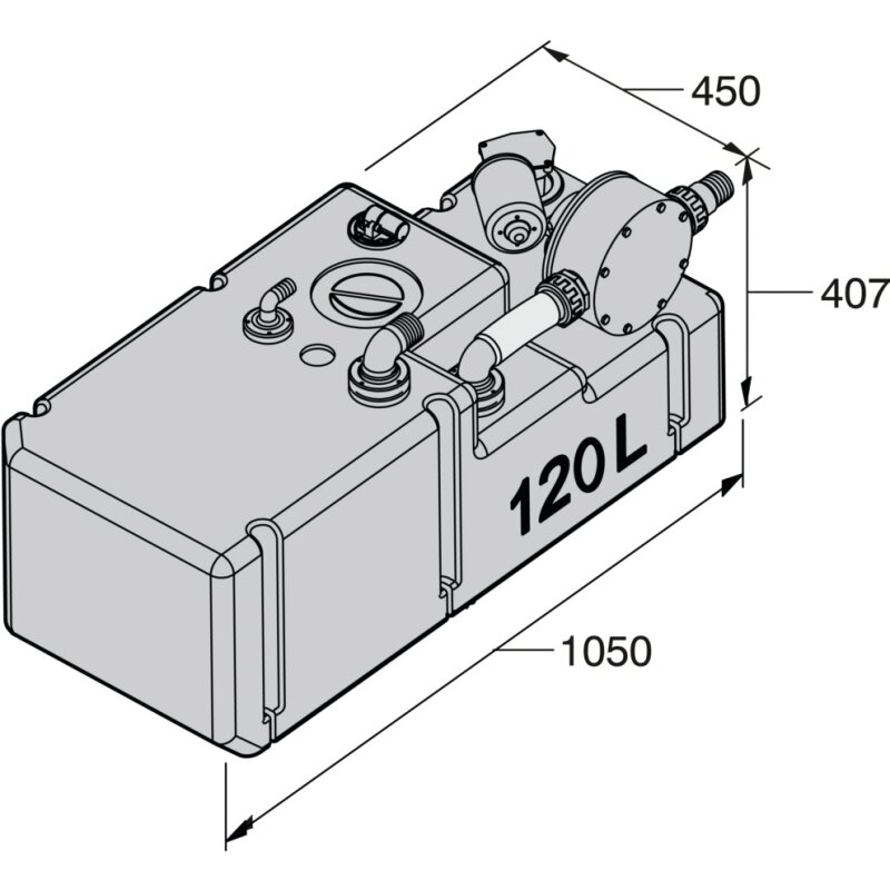 Fockety Frisch- & Grauwassertank 8 Gallonen – LLDPE Wohnmobil-Tank Mit 85mm Einlass, Auslaufsicher