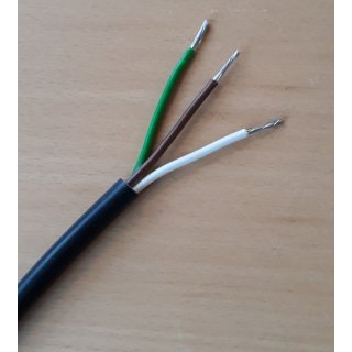 Mastkabel  / Leitung 3-adrig rund 1,5 mm² verzinnte Litzenleitung