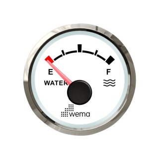 Wema Tankanzeige weiss Wasser mit NMEA2000 Anschluss 21352151/210614