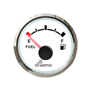 Wema Tankanzeige weiss Treibstoff mit NMEA2000 Anschluss 21352153/210624