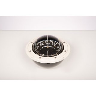 Cassens & Plath Einbau Kompass IOTA/1 weißes Gehäuse, schwarze Rose 5° Teilung mit MED-Zertifikat, 37206b
