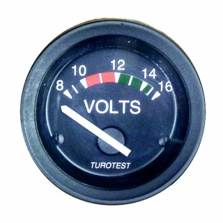 Philippi Voltmeter zur Anzeige der Batteriespannung 8-16 Volt 52mm 2 0774 0611