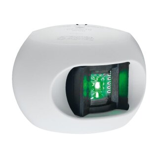 Aquasignal Serie 34 LED grüne Positionslampe Steuerbord, Gehäuse weiss